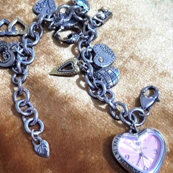 BRIGHTON Charm Bracelet Watch Pink Go with Your Heart - Picture 4 of 8